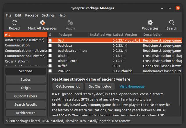 在 Ubuntu 中使用轻量的 Apt 软件包管理器 Synaptic