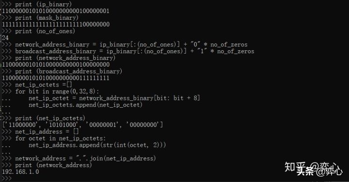 用Python开发一个交互式网络和IP地址计算器