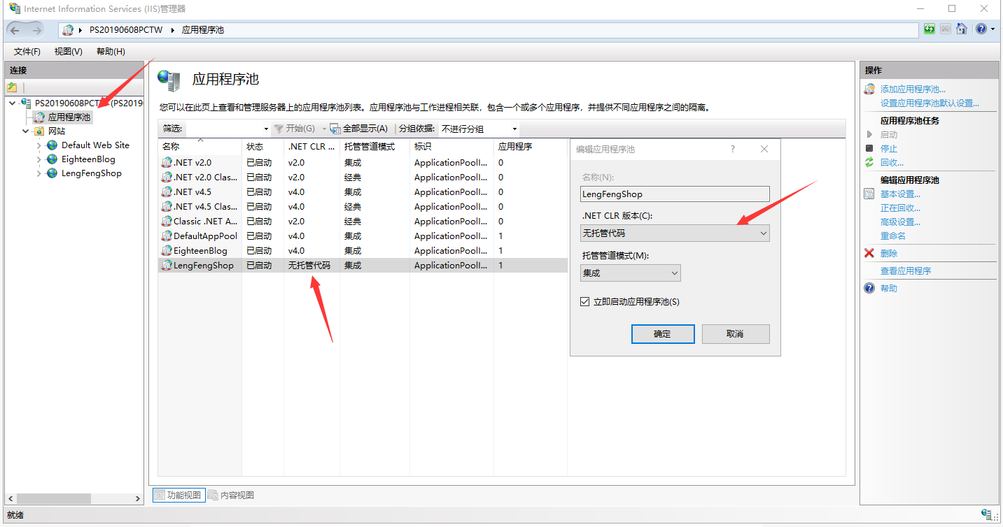 .net core IIS部署教程