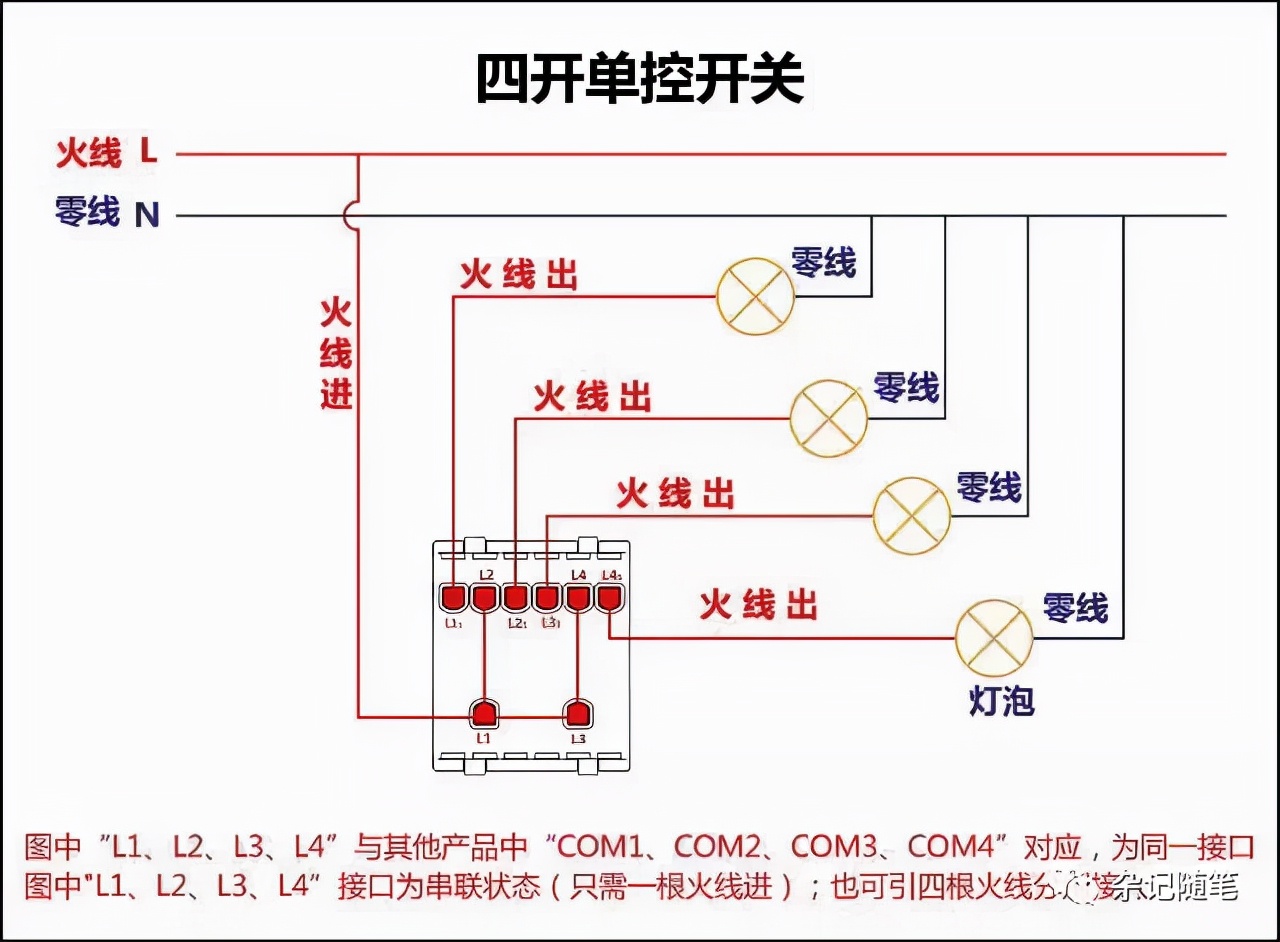 电工必备｜家庭电路控制系统大全，开关控制电路大全，值得收藏